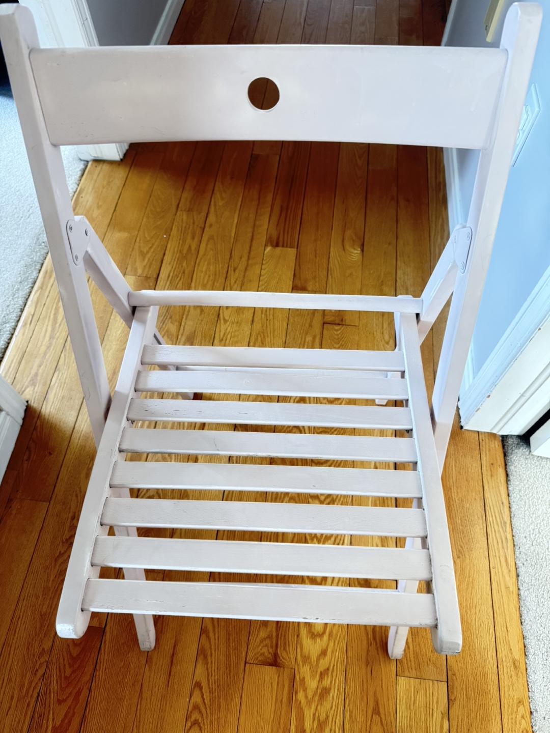Vintage Light Pink Folding Chair