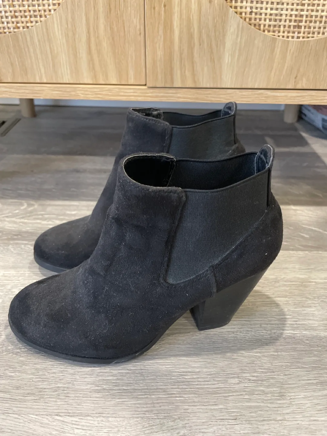 Call It Spring - Black Suede Ankle Boots image indicator(2)