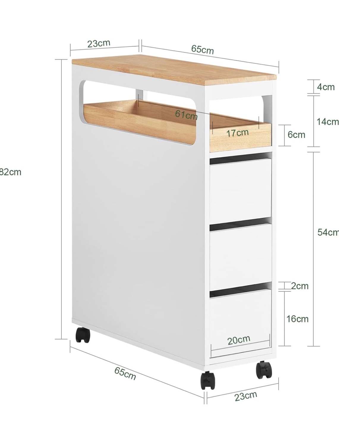 New SoBuy Bathroom Cabinet with Storage and Wheels - photo 2