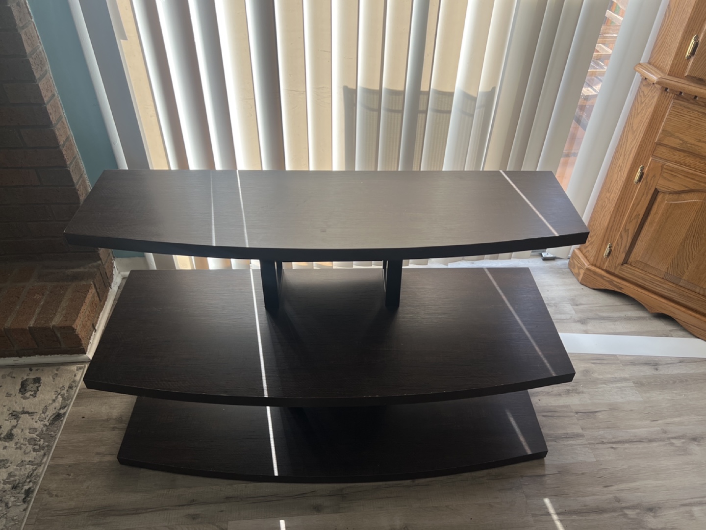 Dark Brown 2-Tier Entertainment Center