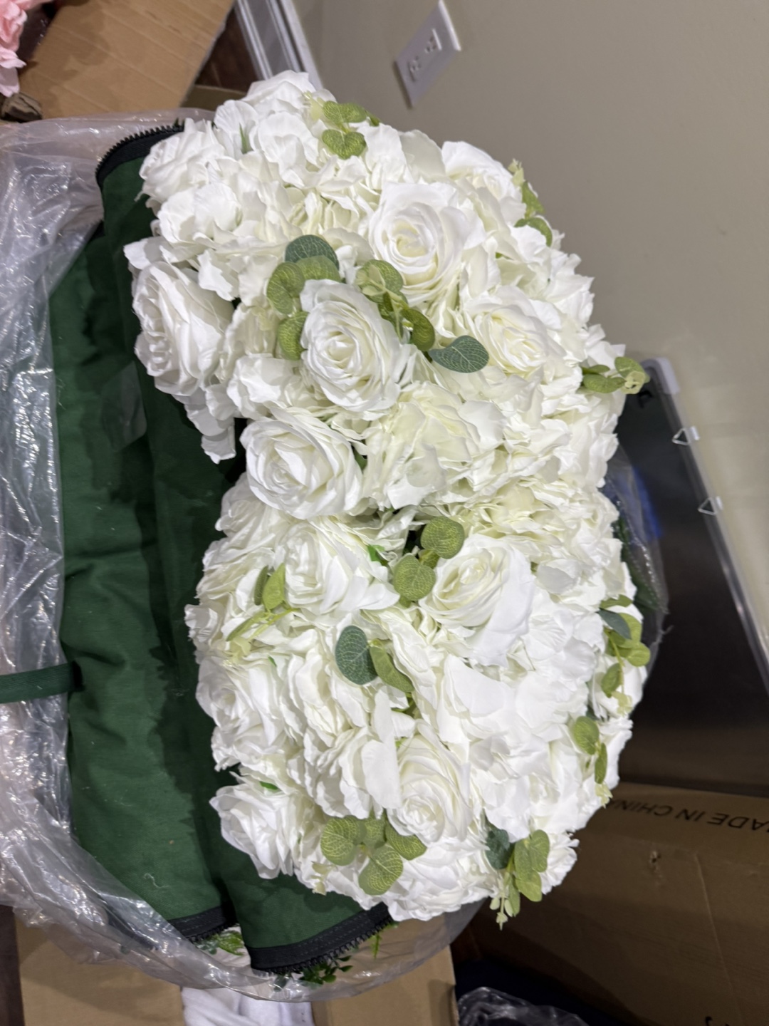 White Artificial Flower Arrangements center piece - photo 4