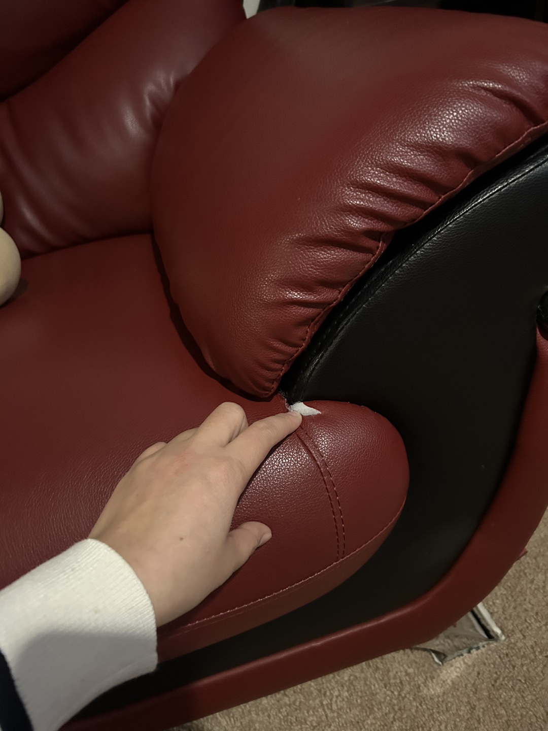 Red and Black Leather  Chair - photo 2