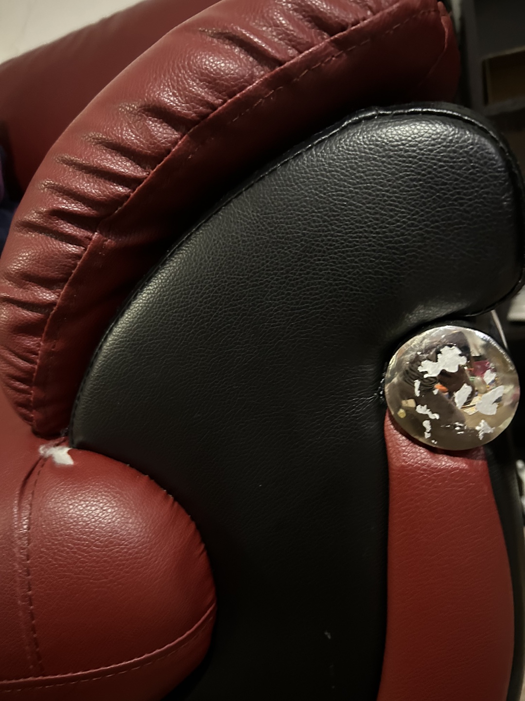 Red and Black Leather  Chair - photo 3
