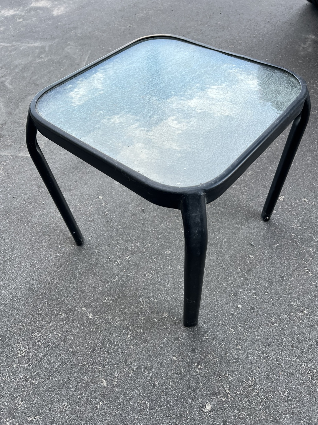 Small Square Glass Top Patio Table