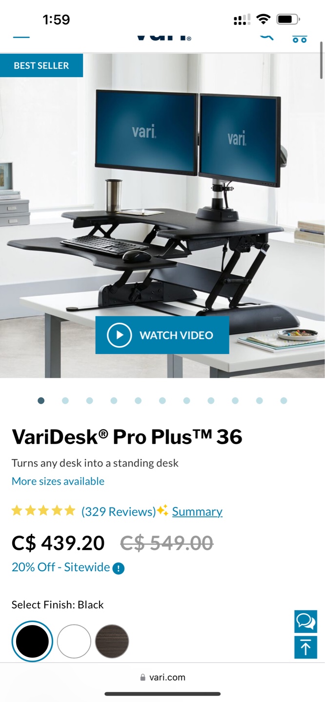 VariDesk Pro Plus 36 Standing Desk Converter - Black - photo 4