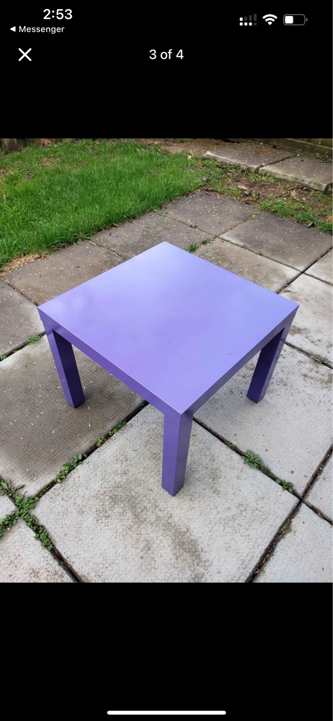 Purple Square End Table - photo 2