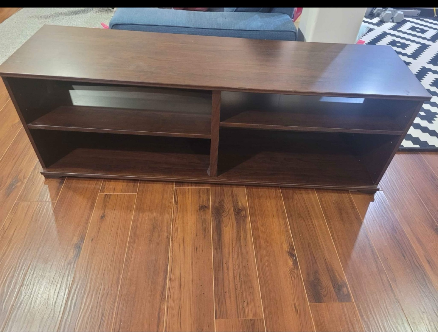 Dark Brown Wooden Media Console/TV Stand