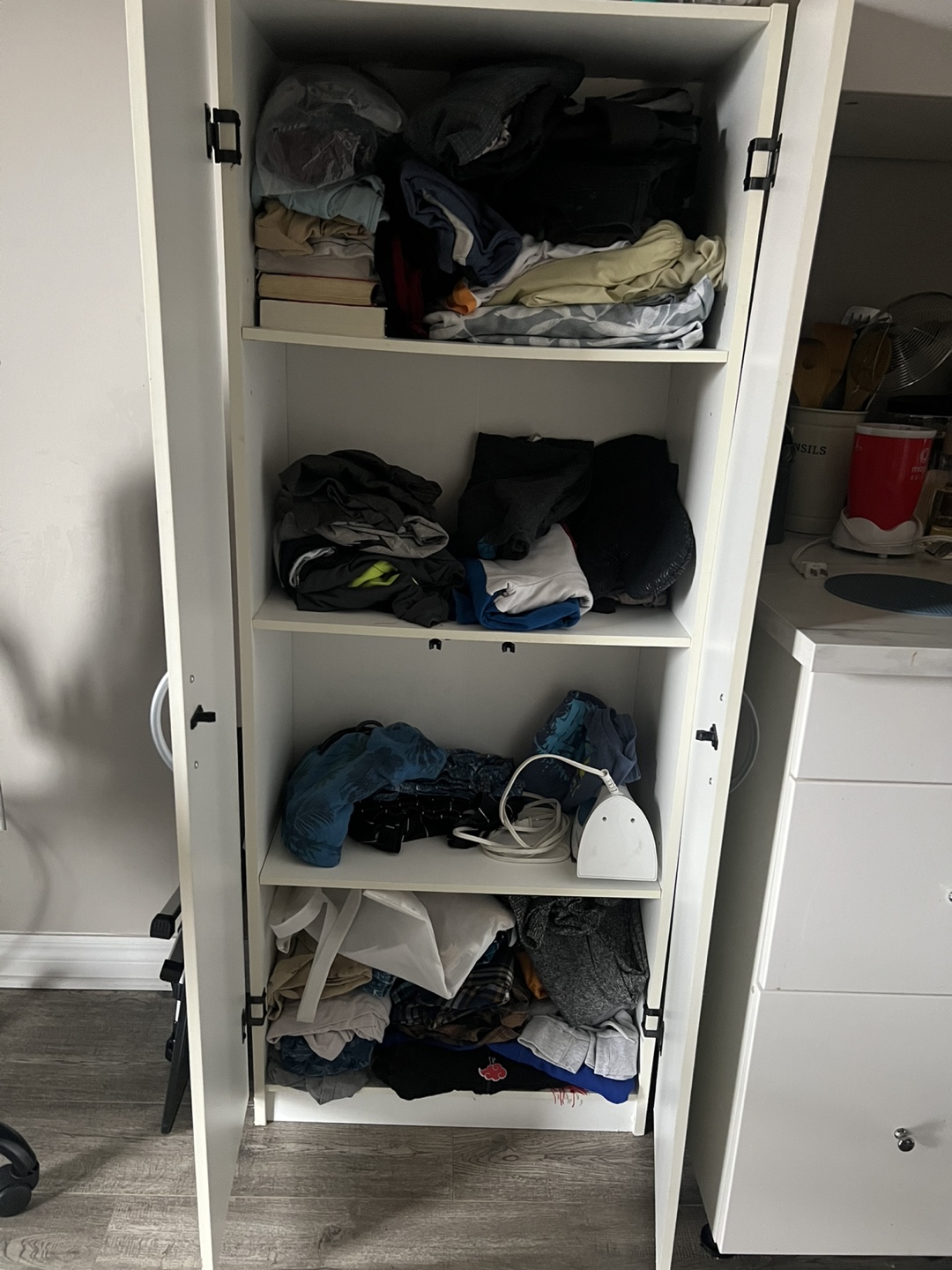 White Linen Closet Organizer - photo 2