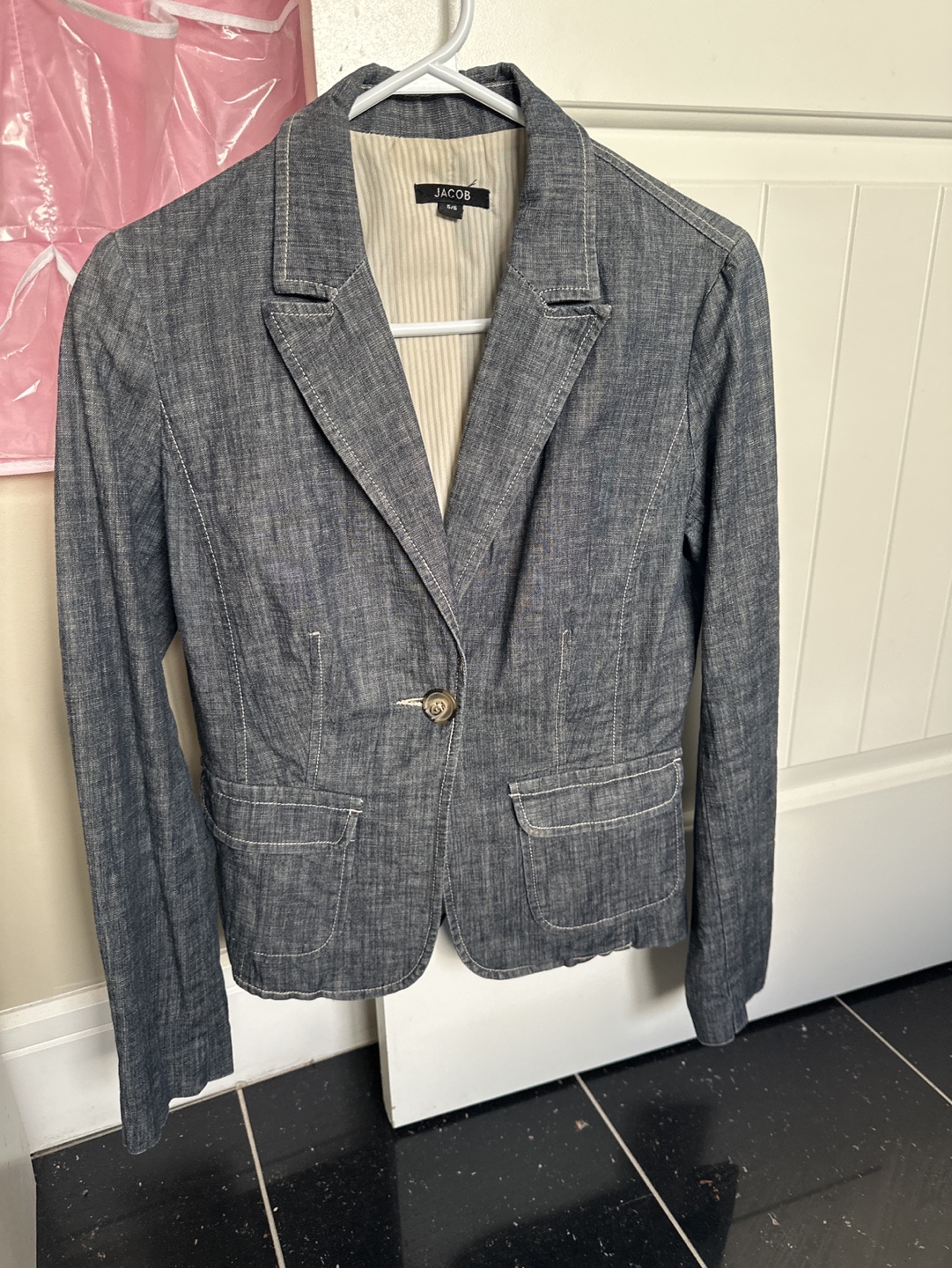 Jacob Size S/M Denim Blazer Jacket