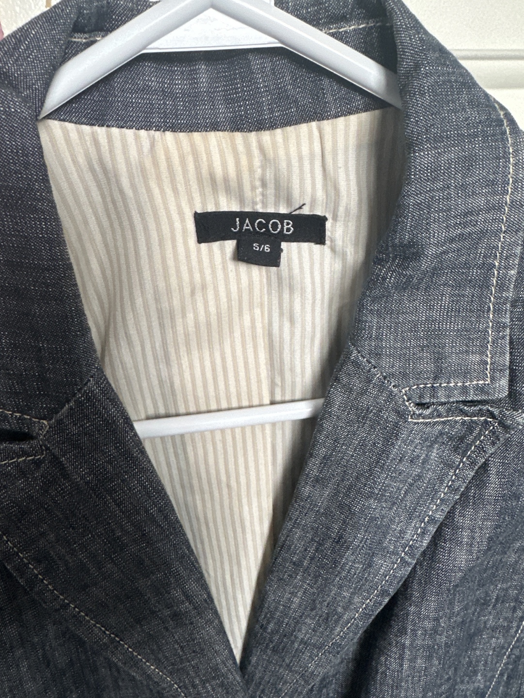 Jacob Size S/M Denim Blazer Jacket - photo 2