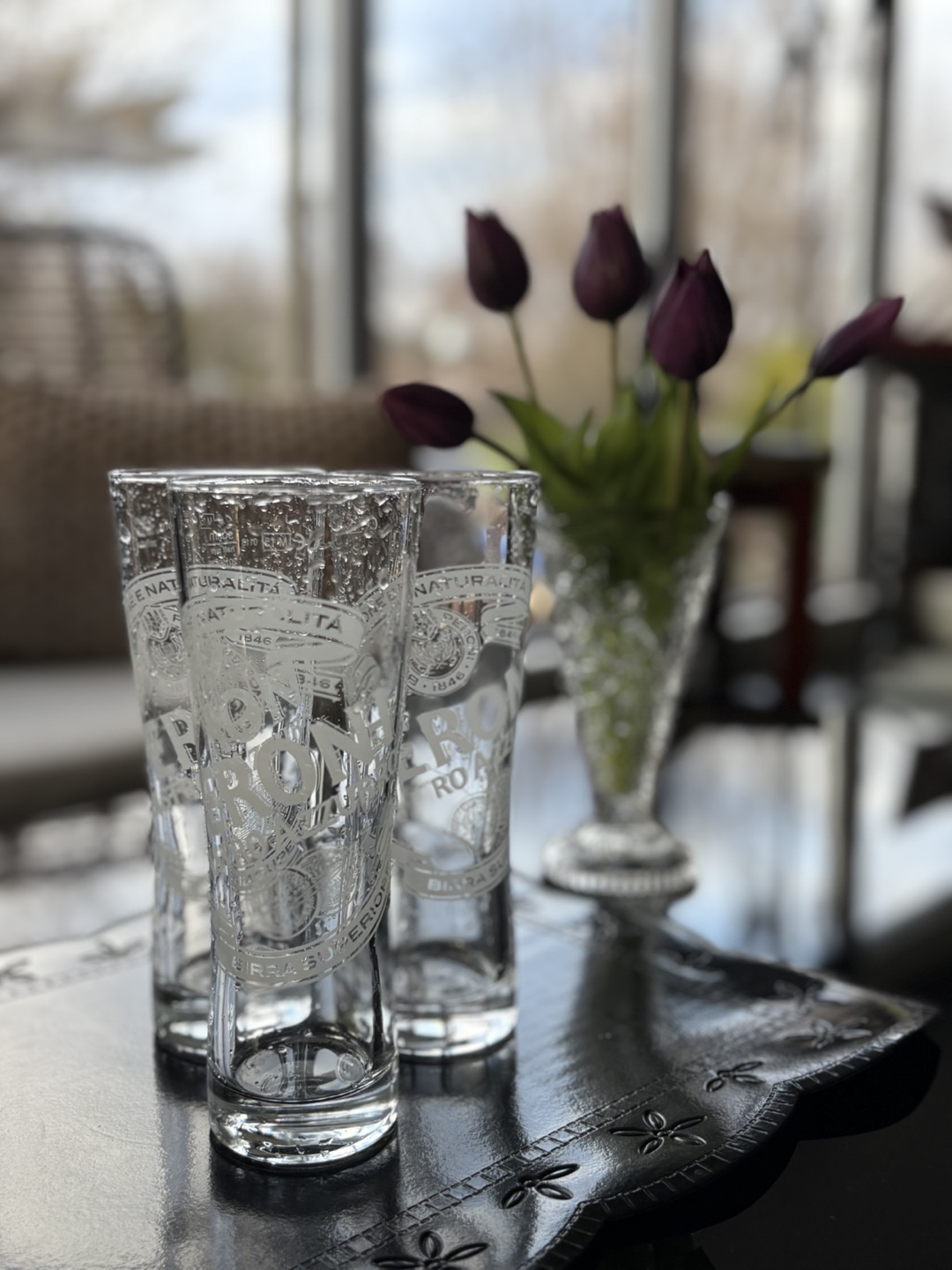 Set of 3 Peroni Beer Glasses