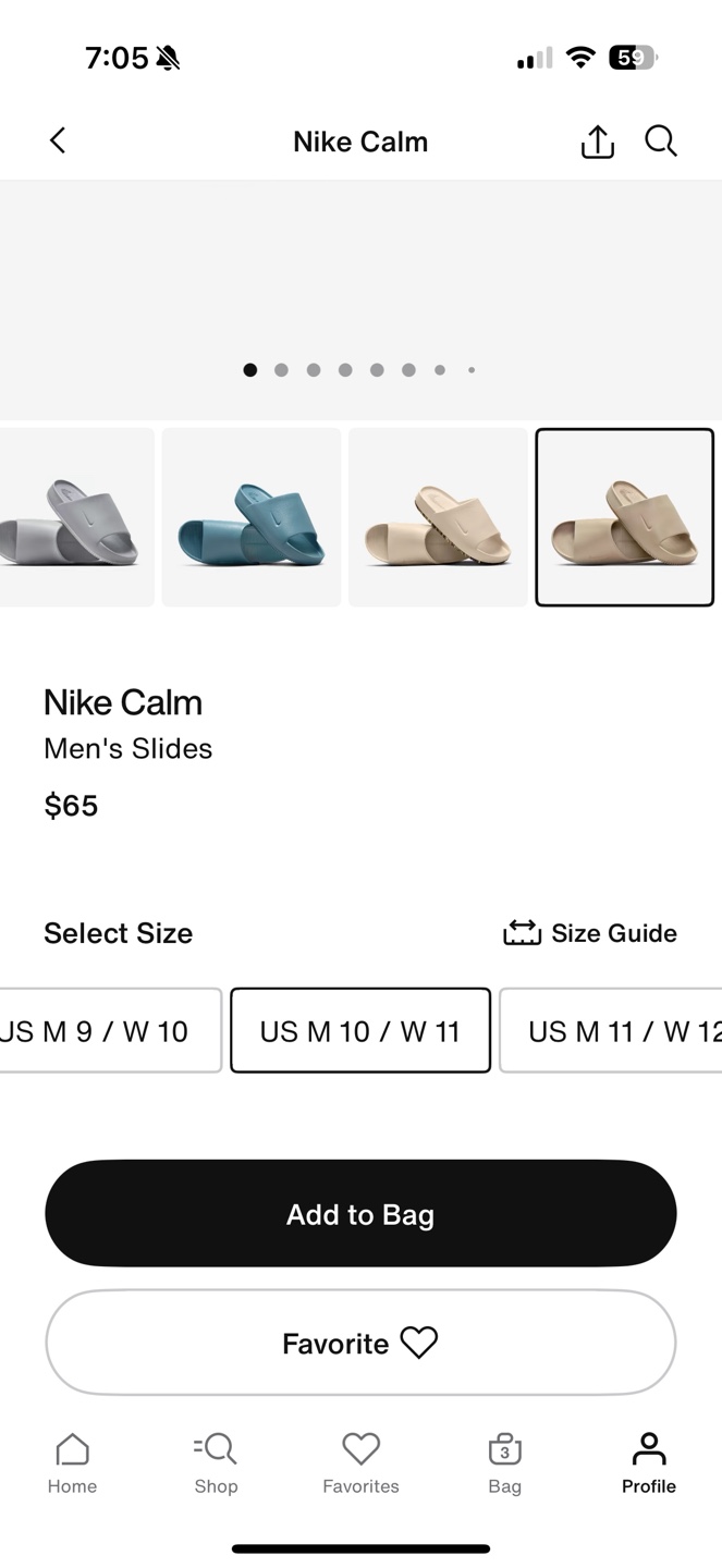 Nike Calm Men's Slides - Size 10/11