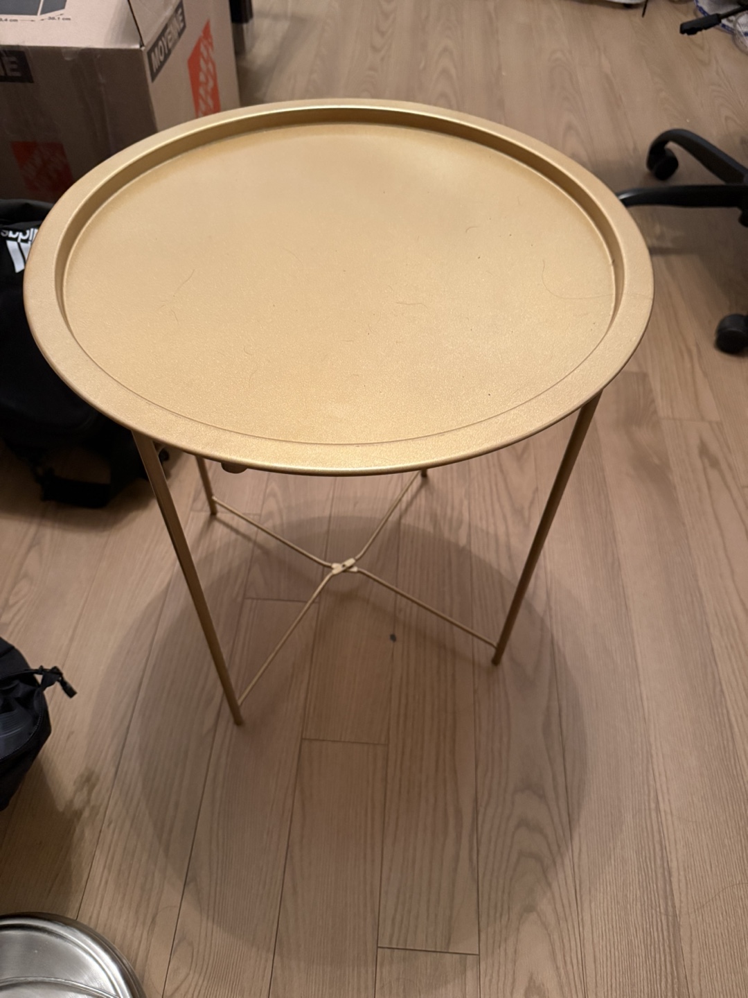 Gold Metal Side Table