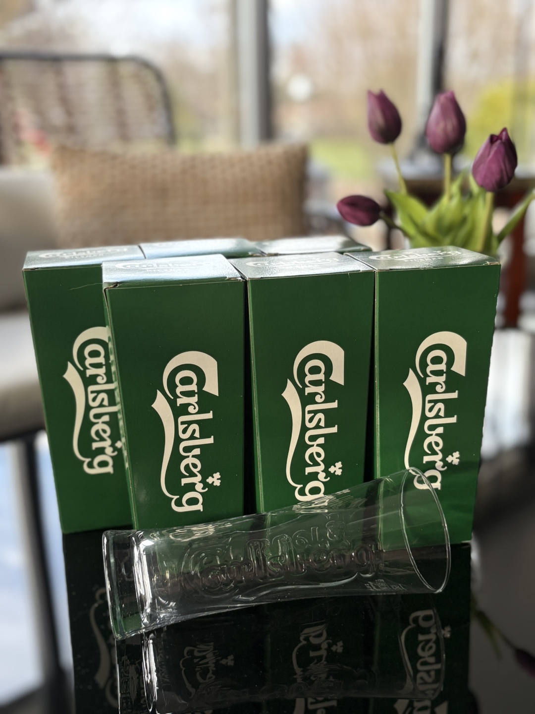 Set of Six Carlsberg Beer Glasses in Original Boxes - photo 3