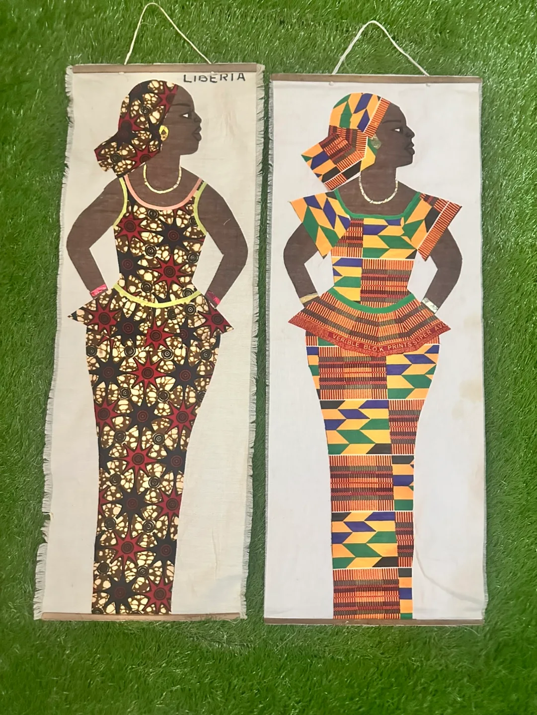 💚4 Fabric African Woman Wall Hangings image indicator(2)