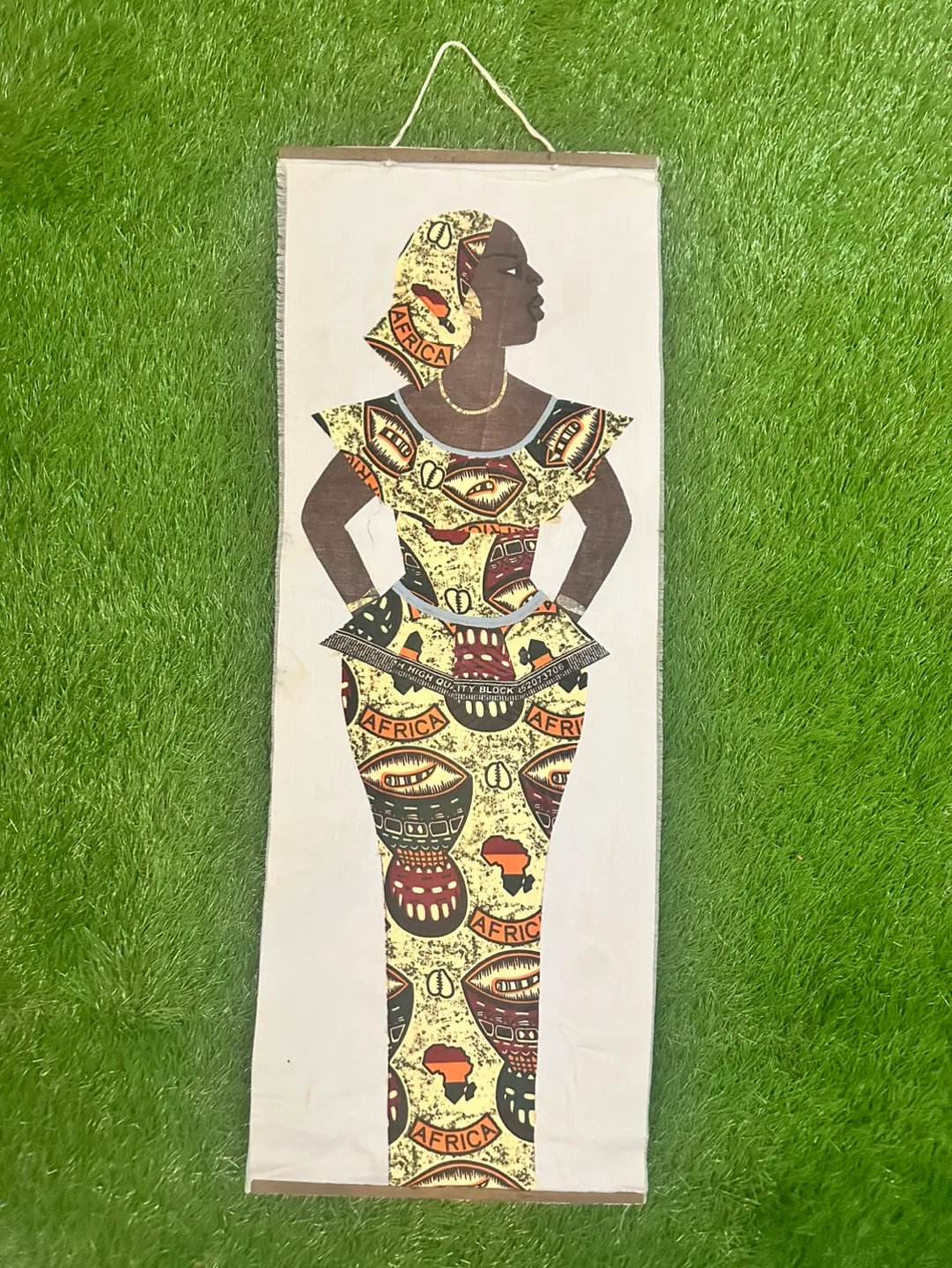 💚4 Fabric African Woman Wall Hangings image indicator(5)
