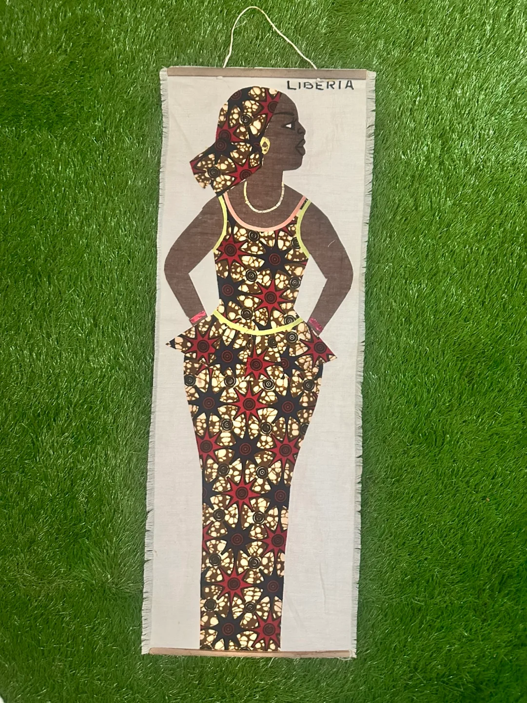 💚4 Fabric African Woman Wall Hangings image indicator(4)