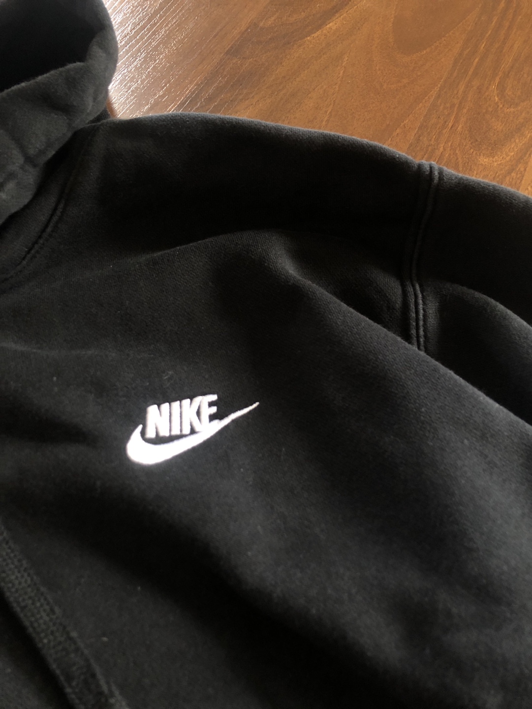 Nike Swoosh Black Hoodie Sweatshirt - photo 2