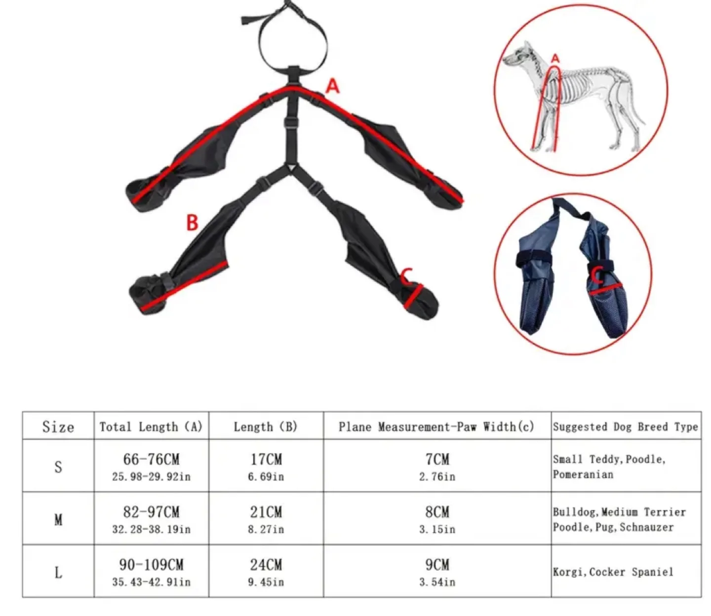 💚Dog 4 Legs Support Harness, Pet Mobility Aid image indicator(4)