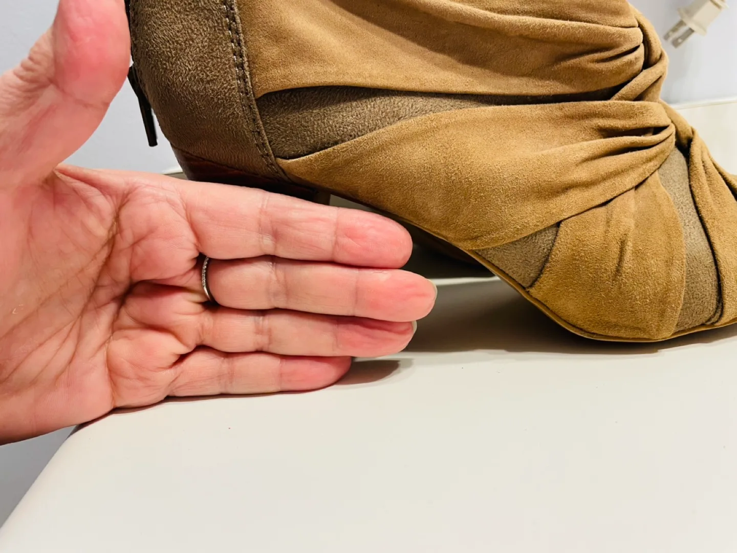 Long Tall Sally Women's Suede Booties with Knotted Detail image indicator(4)