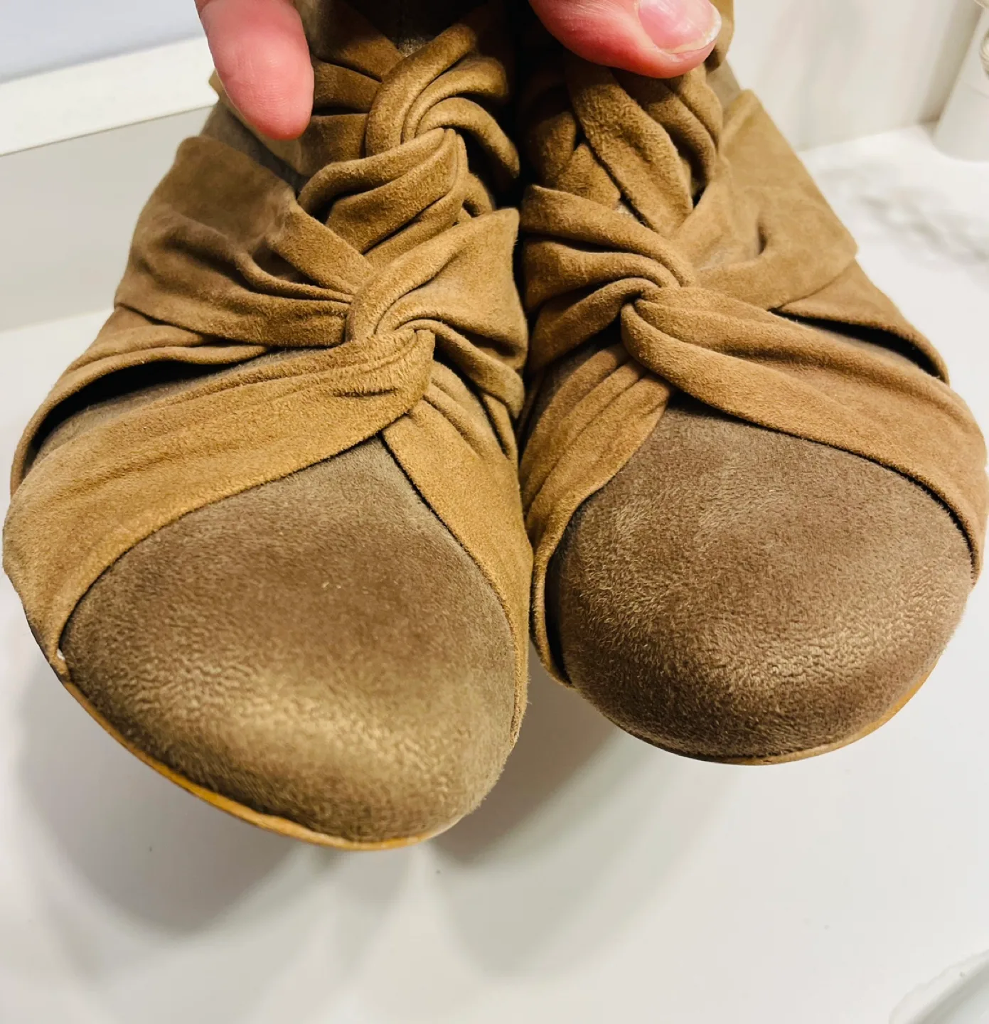 Long Tall Sally Women's Suede Booties with Knotted Detail image indicator(5)