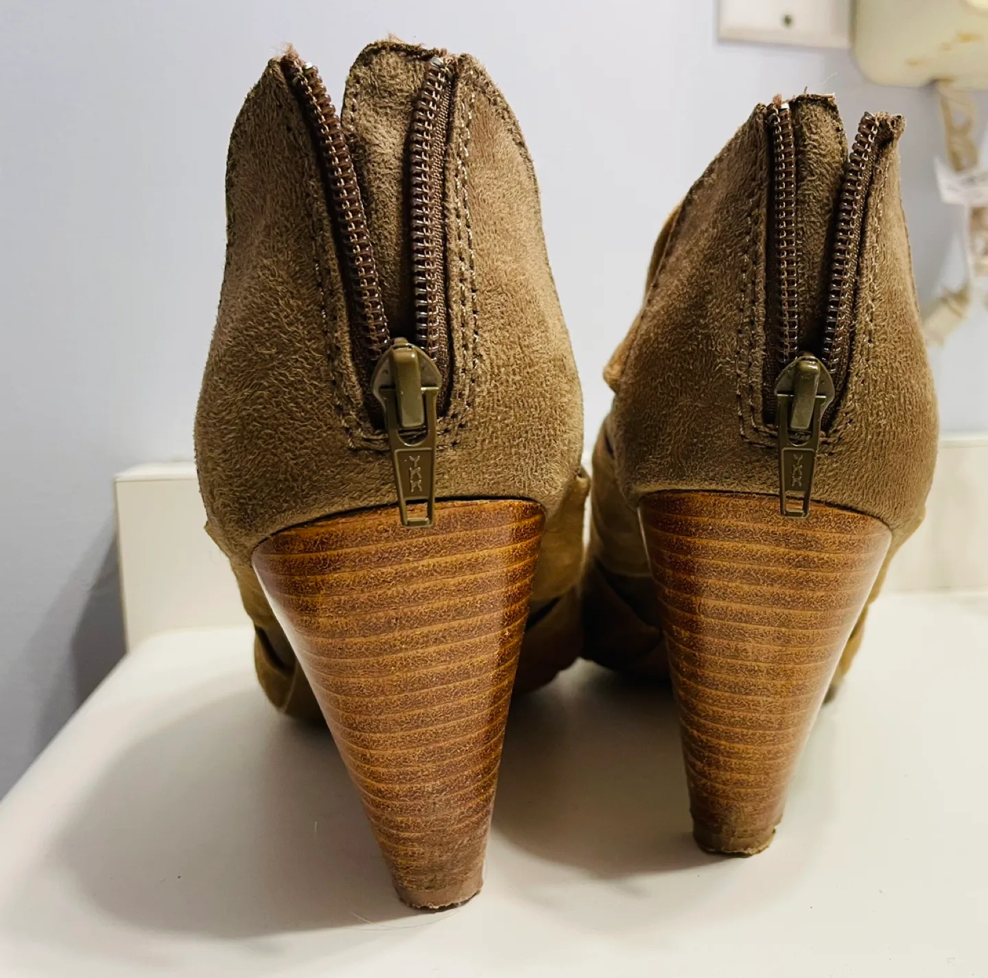 Long Tall Sally Women's Suede Booties with Knotted Detail image indicator(3)