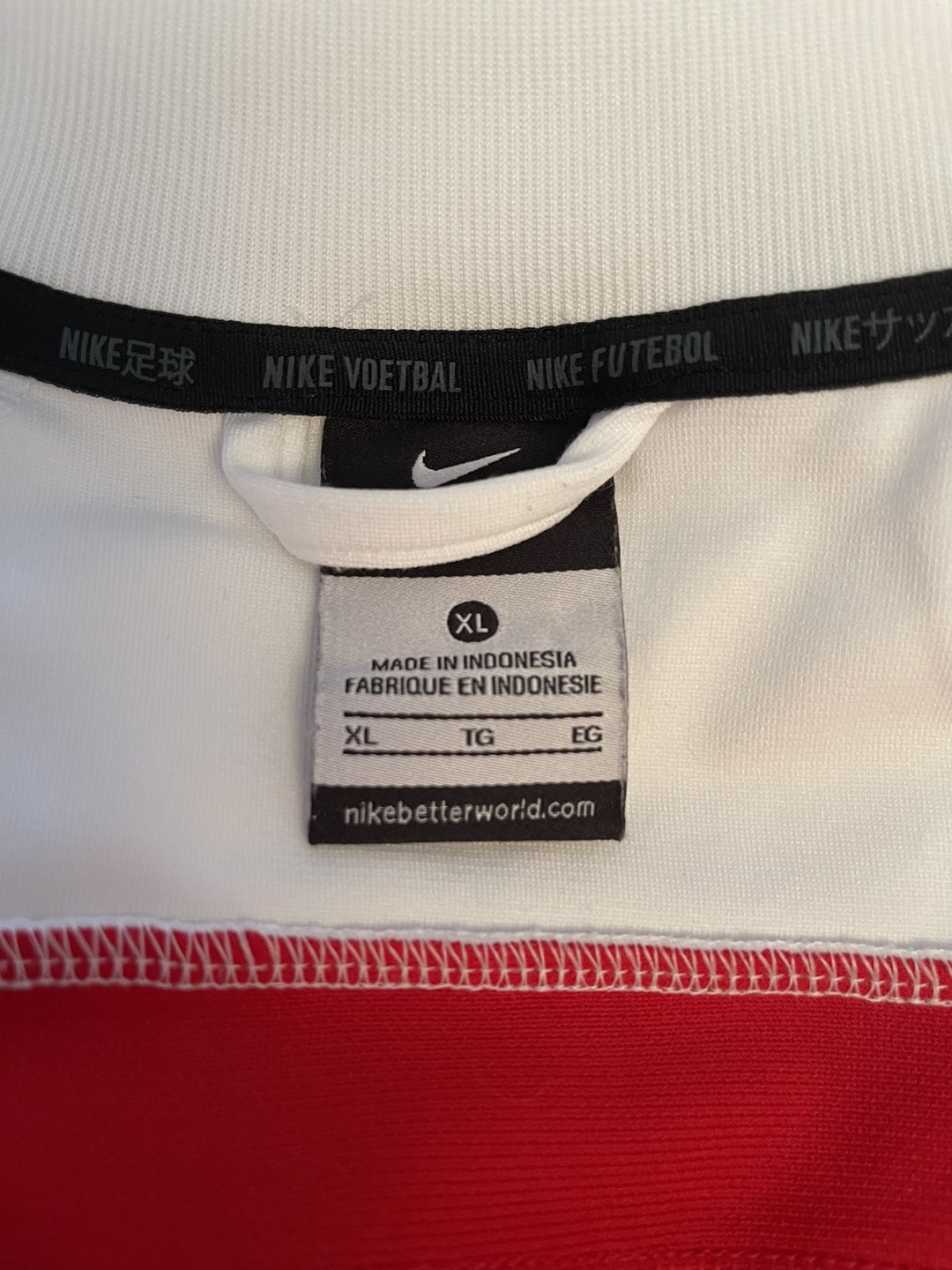 Nike Boy’s Red and White Track Jacket Size Youth XL - photo 3