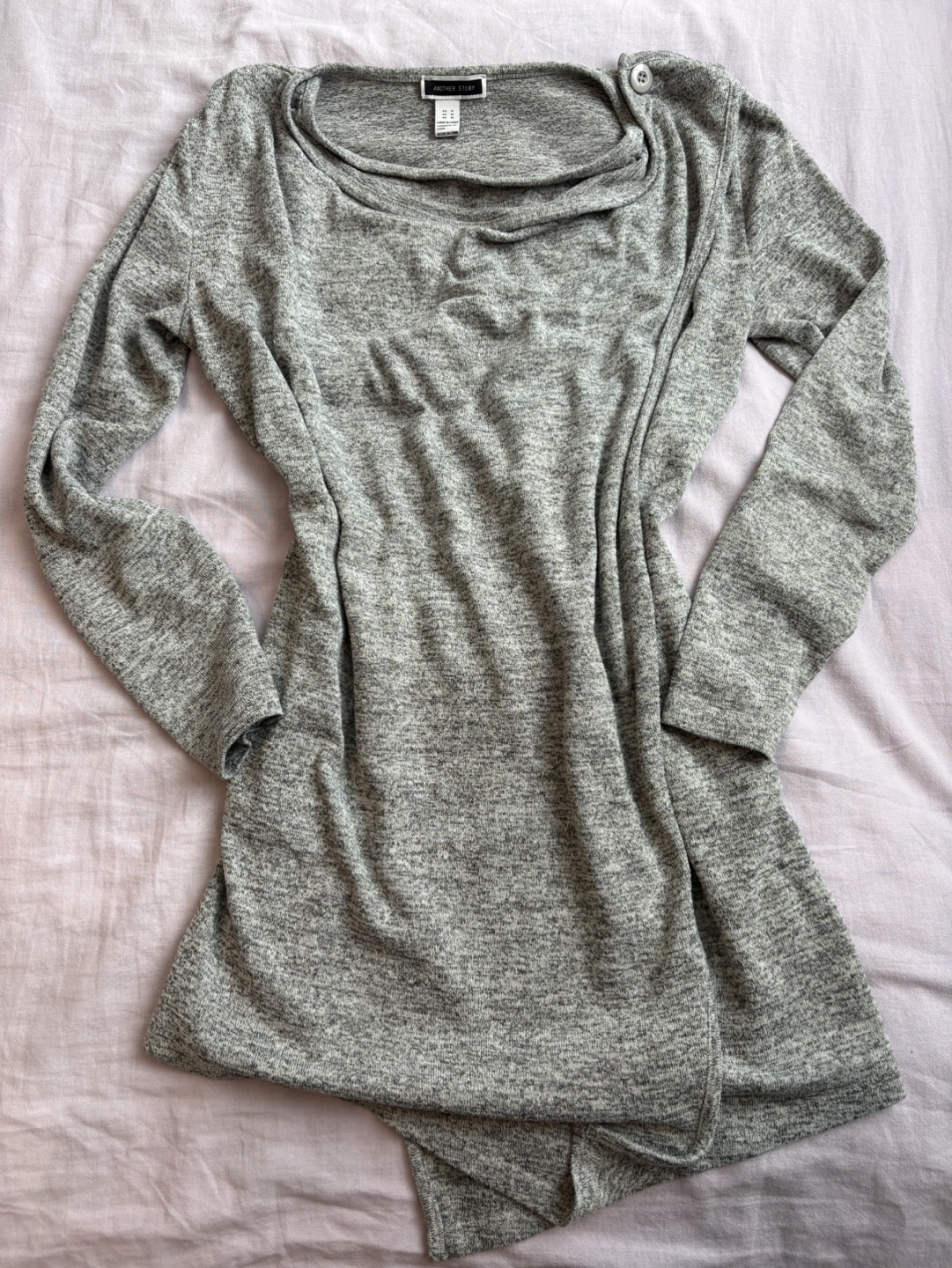 Grey Knit Wrap Cardigan - Size M