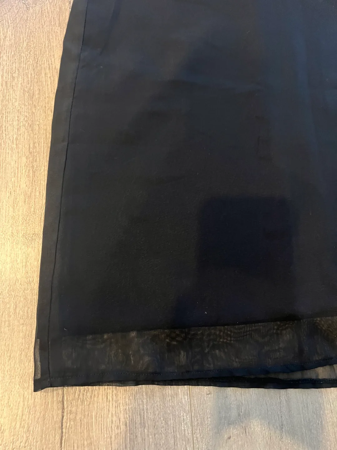 Black midi skirt with sheer overlay XS / S image indicator(2)