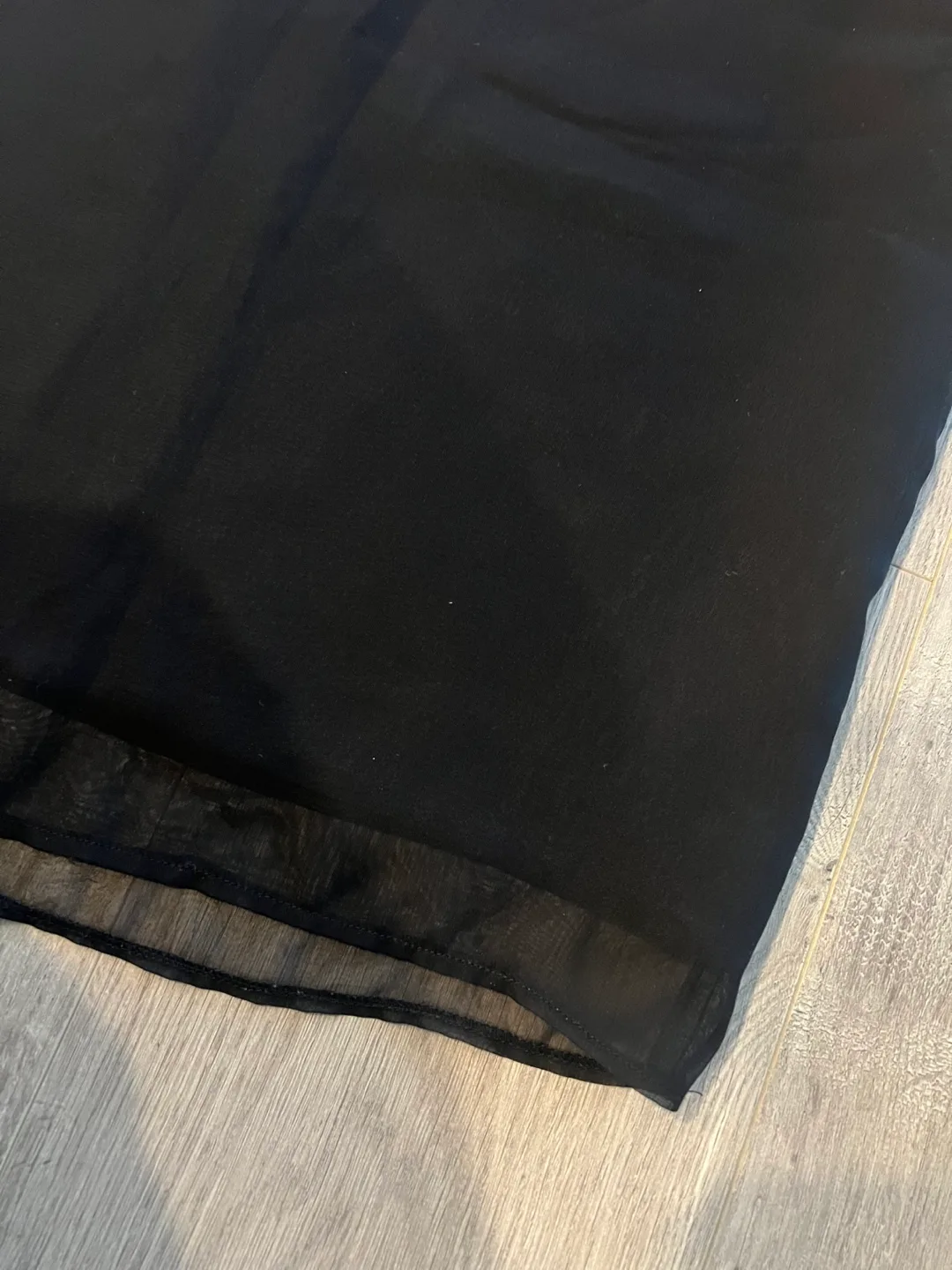 Black midi skirt with sheer overlay XS / S image indicator(3)