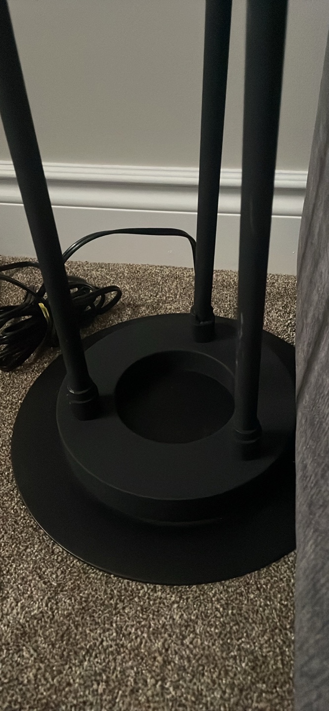 Vintage Black Floor Lamp with Glass Top - photo 3