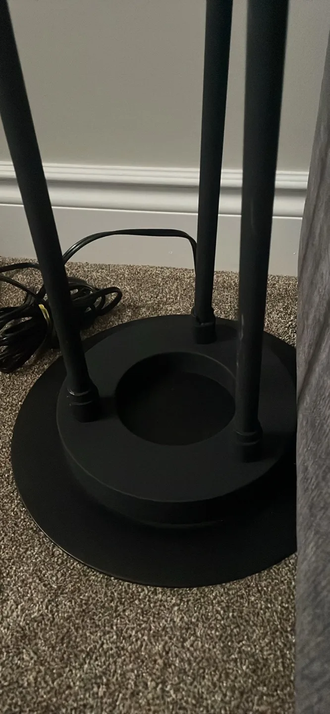 Vintage Black Floor Lamp with Glass Top image indicator(3)