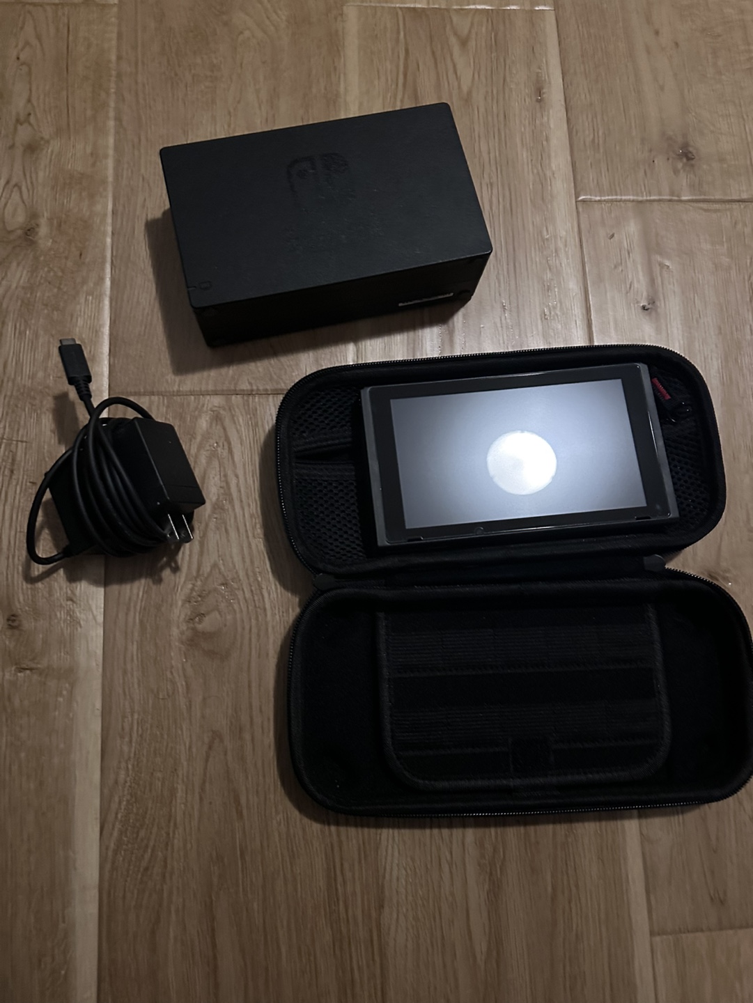 Nintendo Switch with dock and case