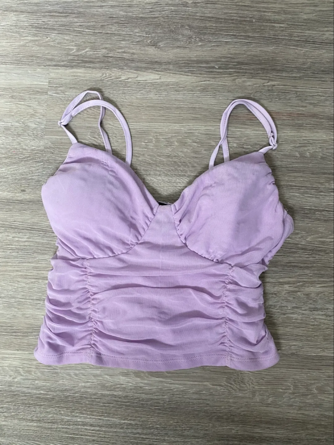 Forever 21 Lavender Ruched Cami Top - Size Large thumbnail