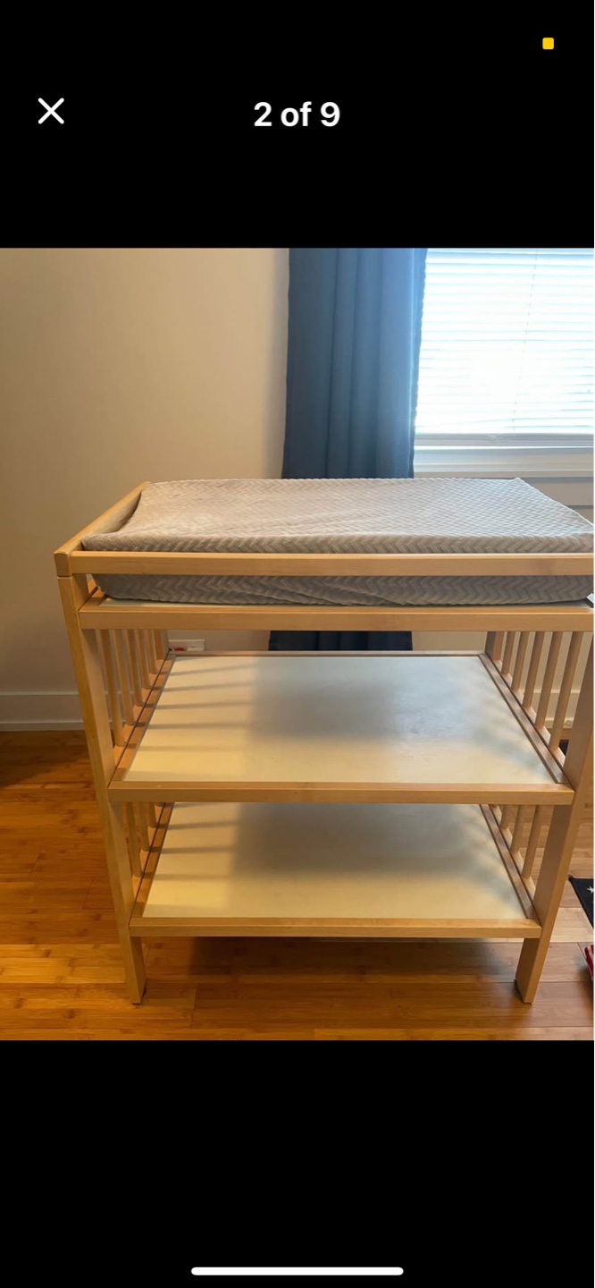 IKEA Gulliver Changing Table with Two Shelves
