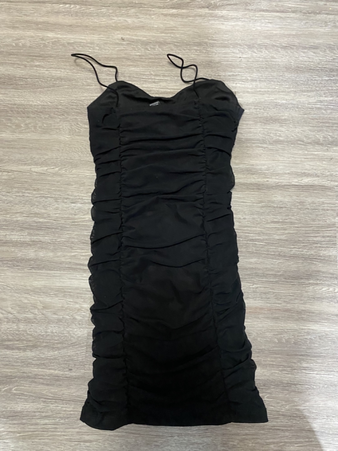 Black Ruched Mini Dress - photo 2