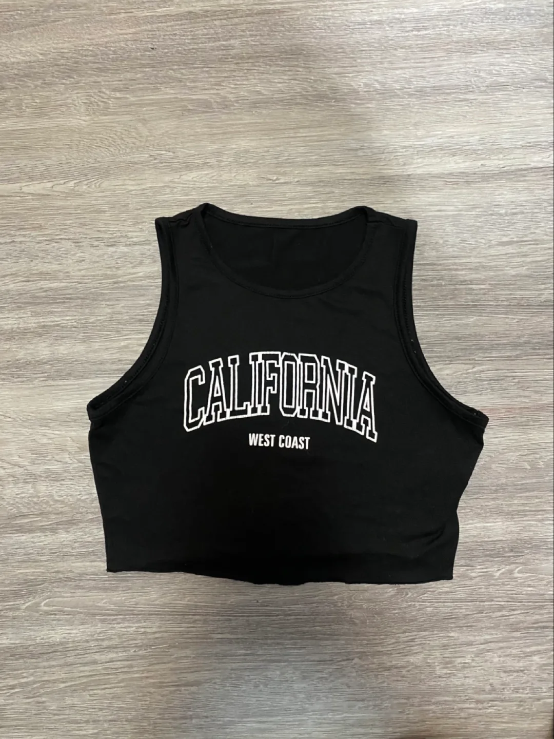 Black California Crop Tank Top thumbnail