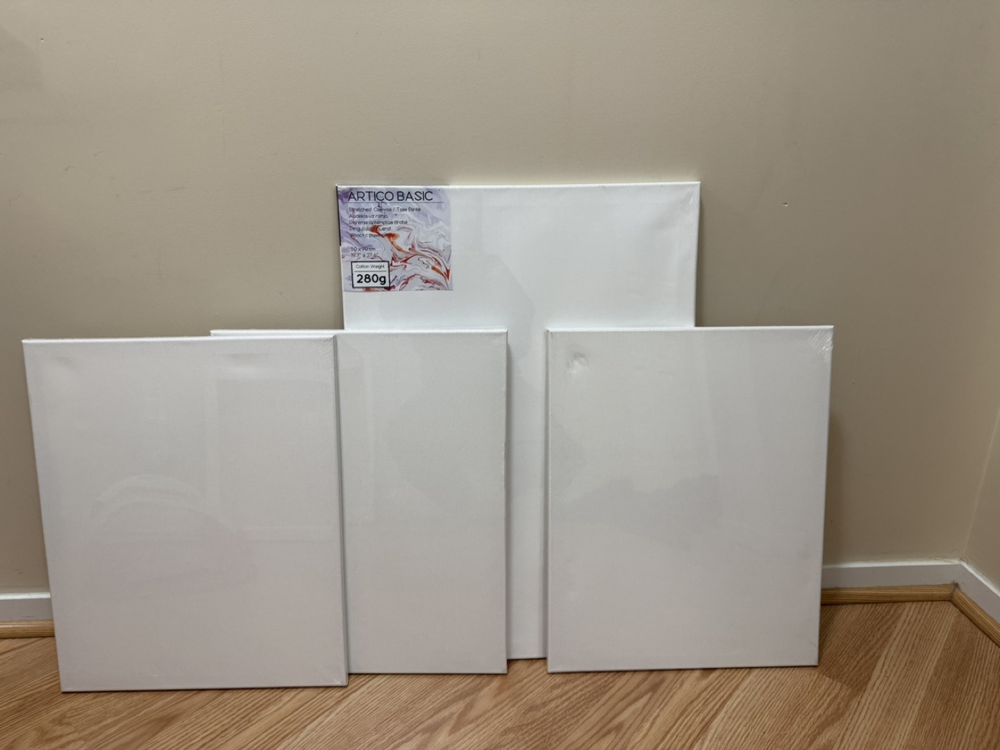 Four ARTICO BASIC stretched canvases