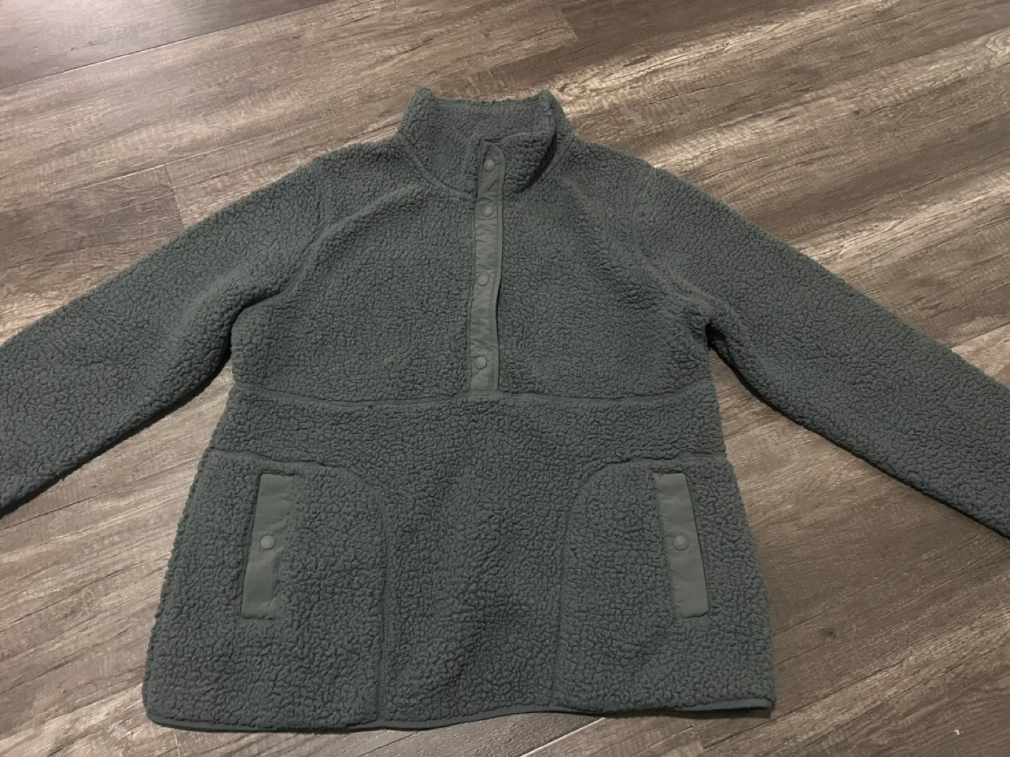 Women's Dark Green Fleece Pullover thumbnail