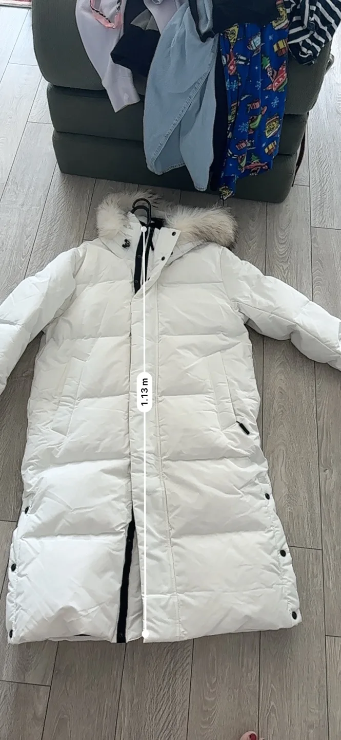 White Long Down Coat image indicator(3)