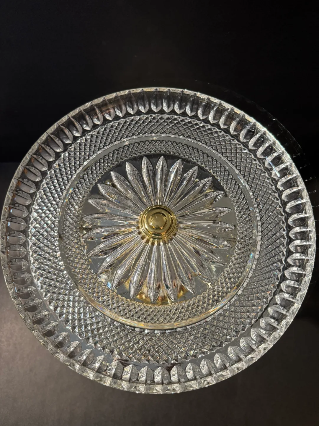 Vintage Elegant Crystal Cake Stand with Beaded Accents image indicator(2)