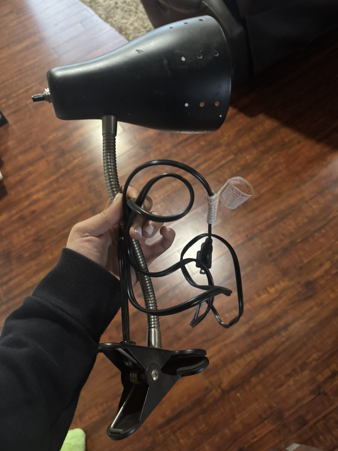 Black Clip-on Desk Lamp