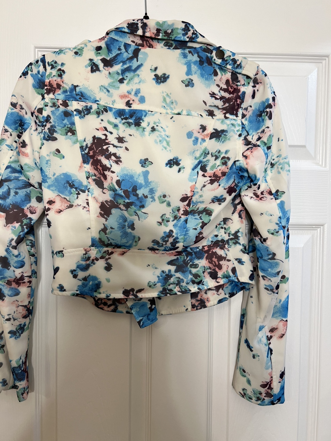 Nameless Brand Floral Print Moto Jacket - Size Small - photo 5