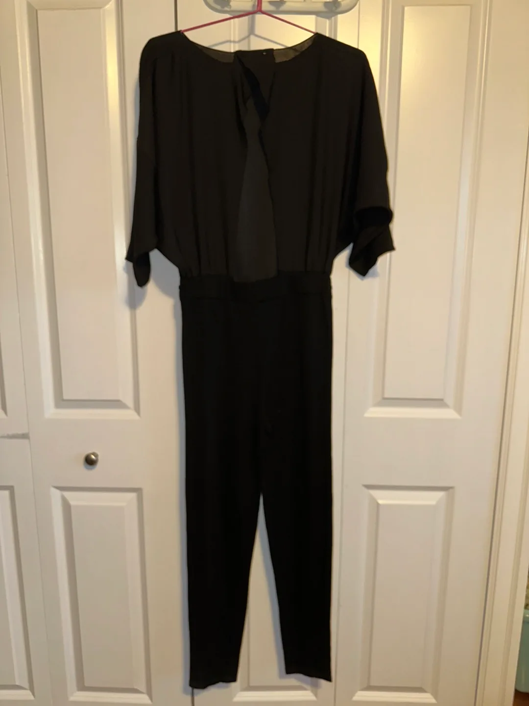 Zara Black Knit Jumpsuit with 3/4 Sleeves image indicator(2)