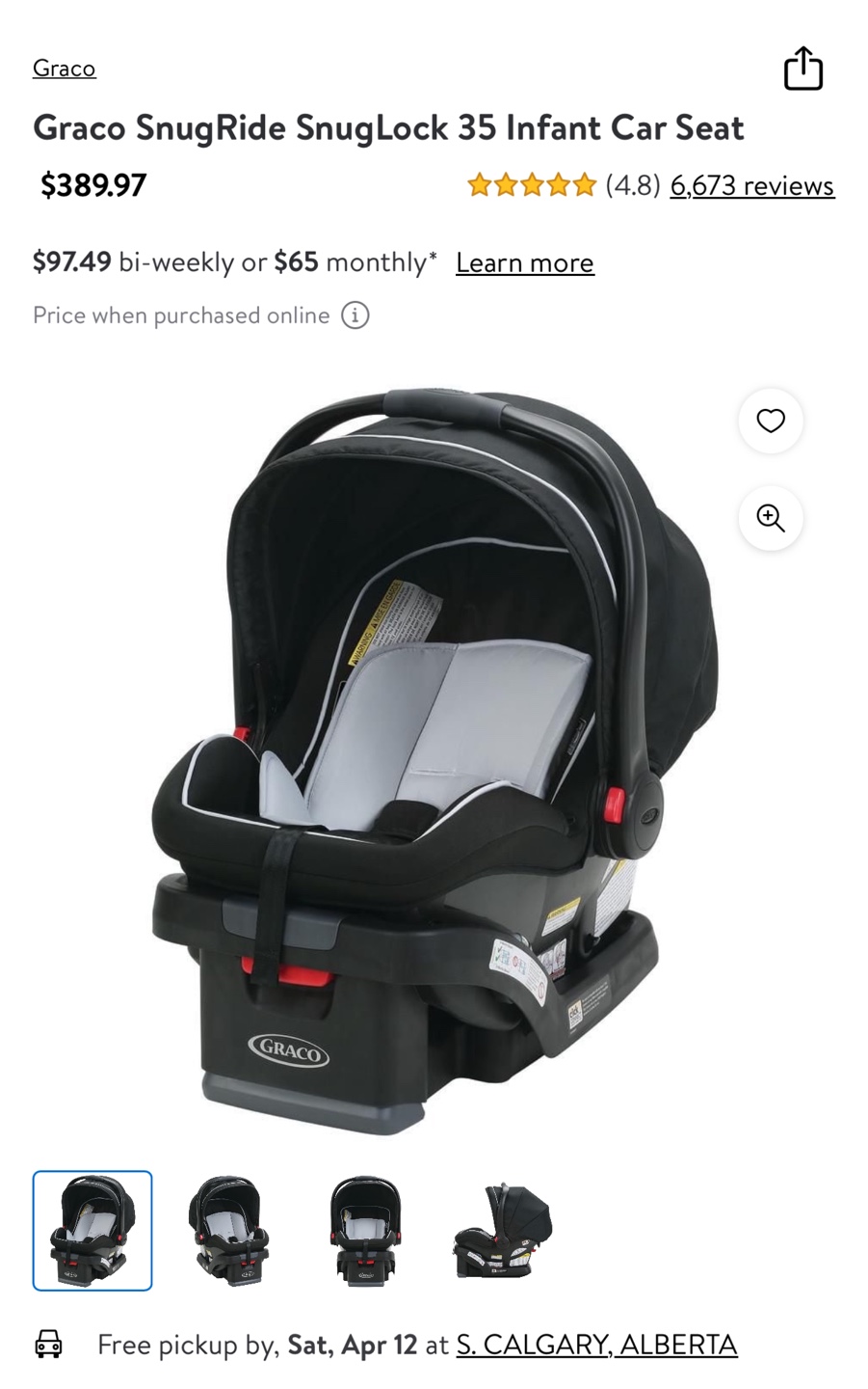 Lightly Used Graco® SnugRide® SnugLock™ 35 Infant Car Seat - photo 4
