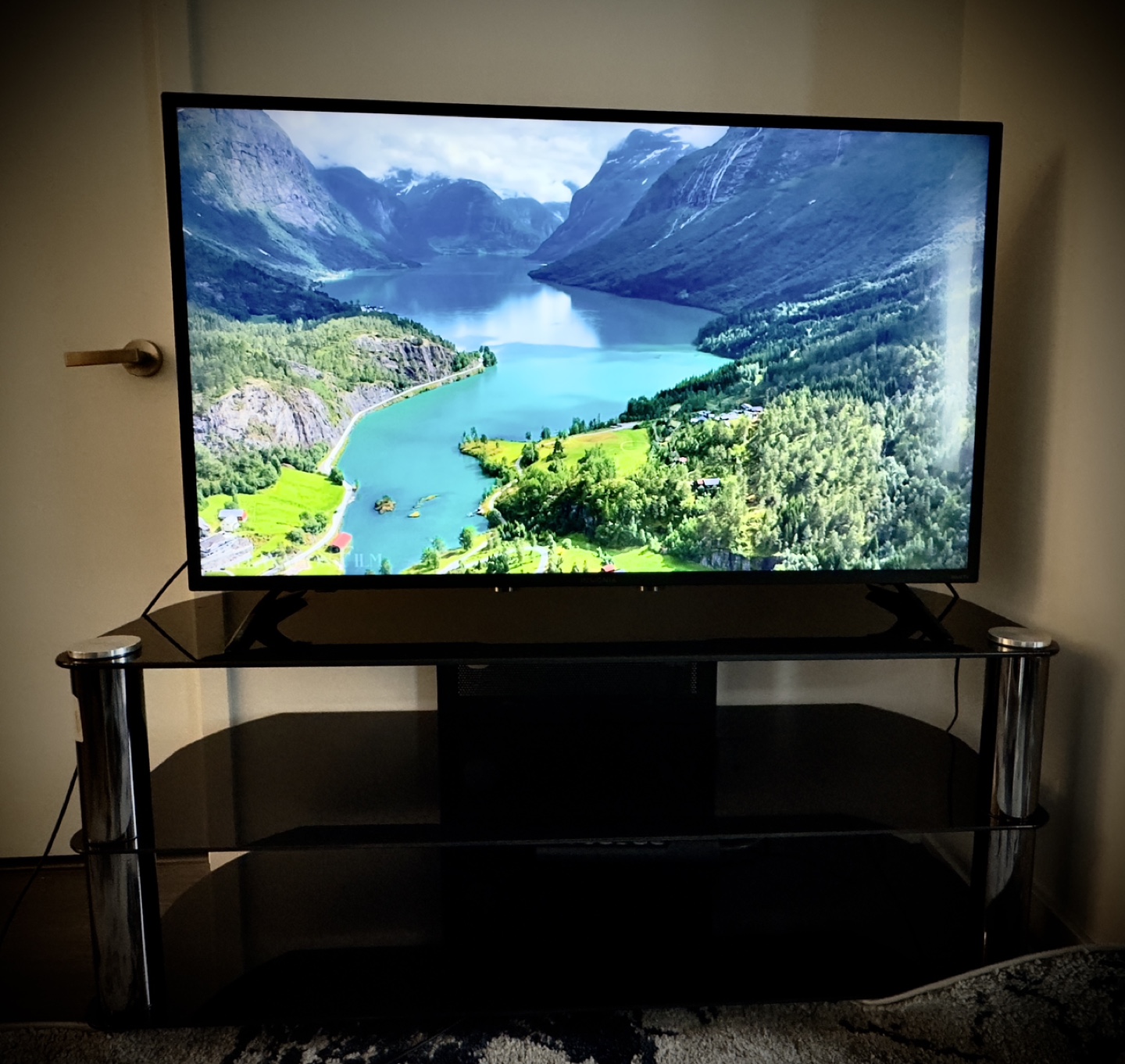 50 inch Insignia Roku TV with 55 inch sturdy TV Stand - photo 3