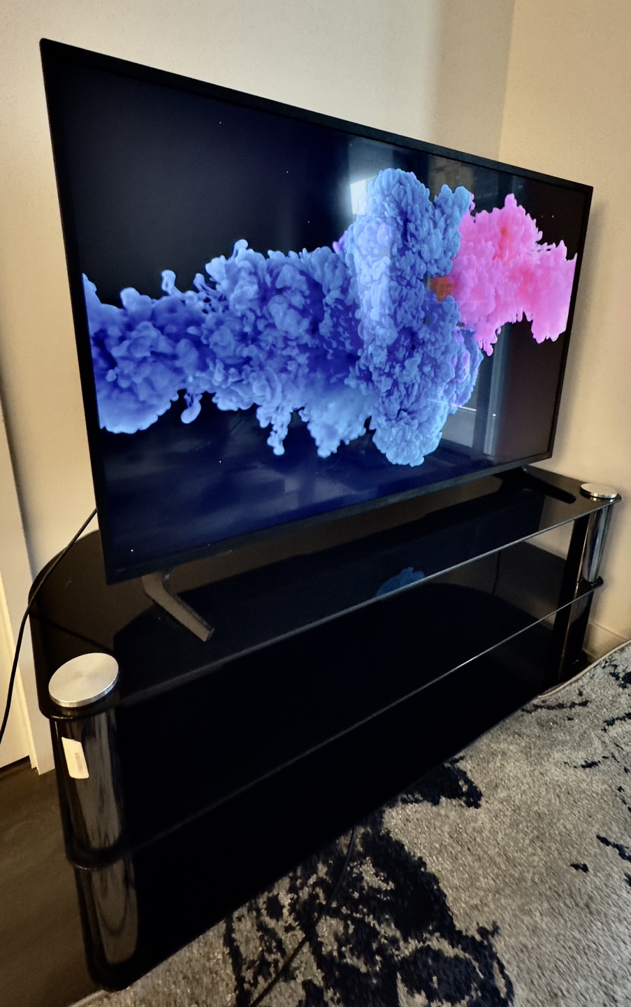 50 inch Insignia Roku TV with 55 inch sturdy TV Stand - photo 2