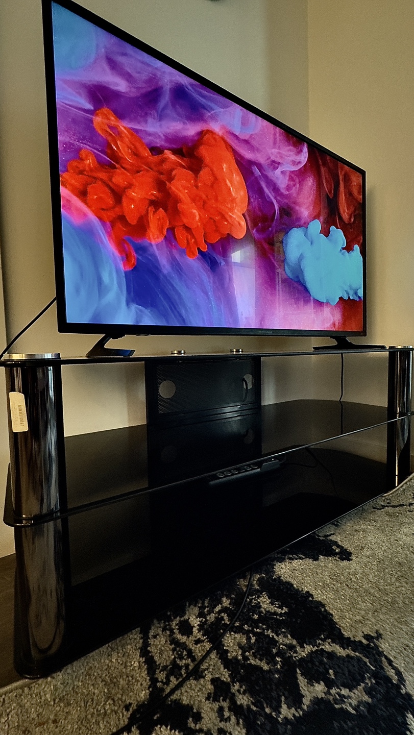 50 inch Insignia Roku TV with 55 inch sturdy TV Stand - photo 4