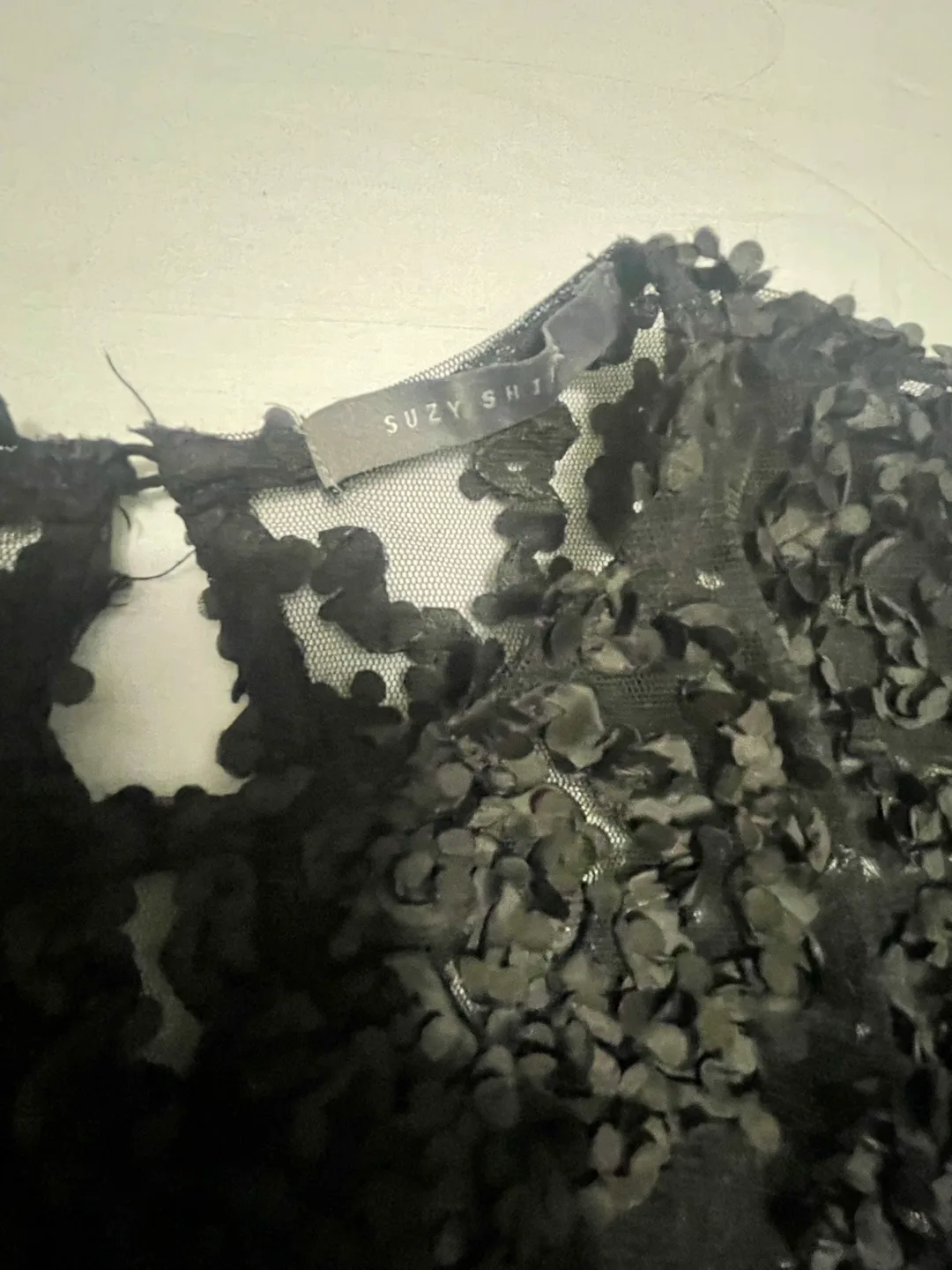 Suzy Shih Black Floral Mesh Blouse image indicator(2)