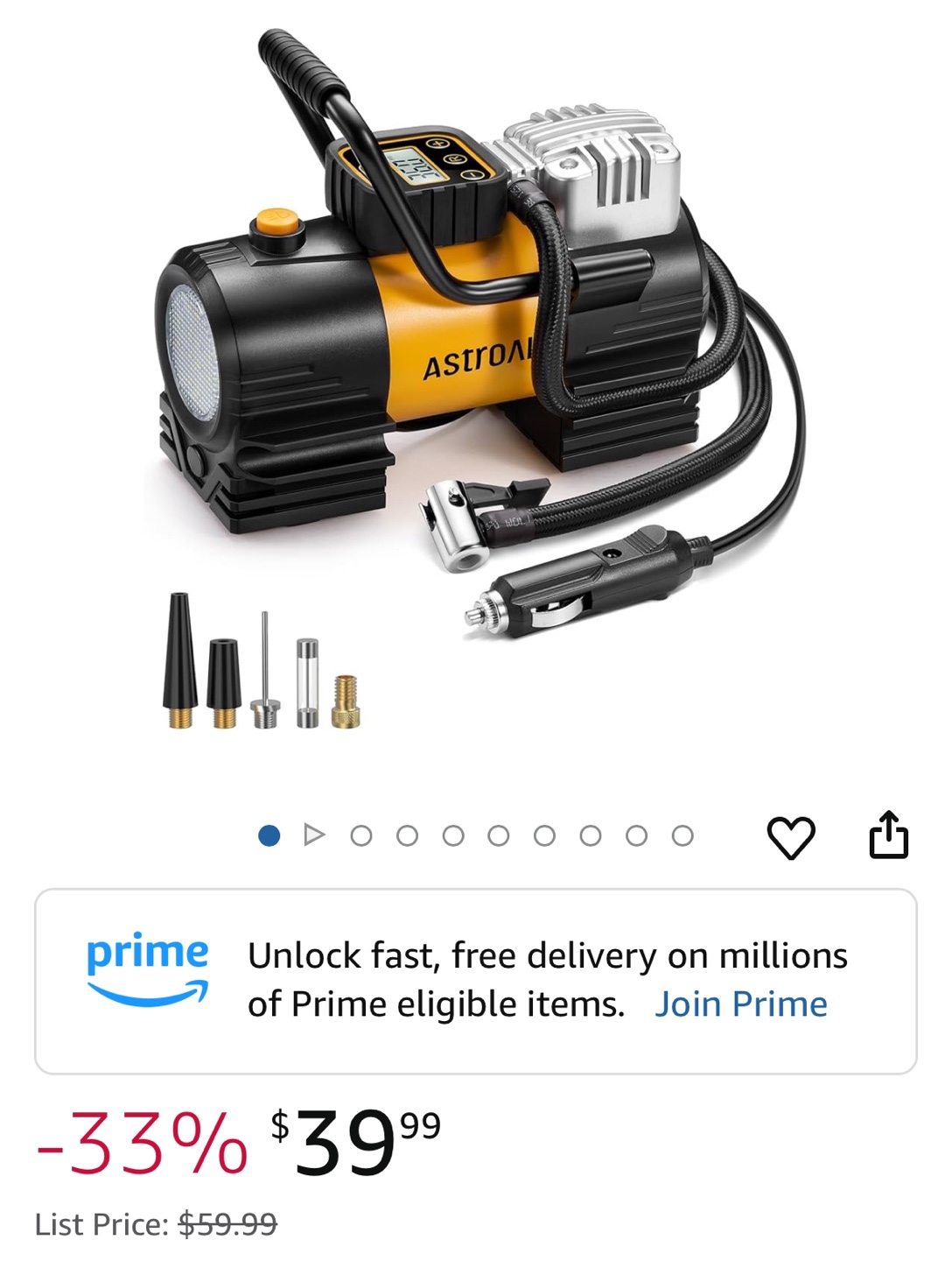 ASTROAI AIRUN Z1 Portable 150 PSI Car Air Pump - photo 5